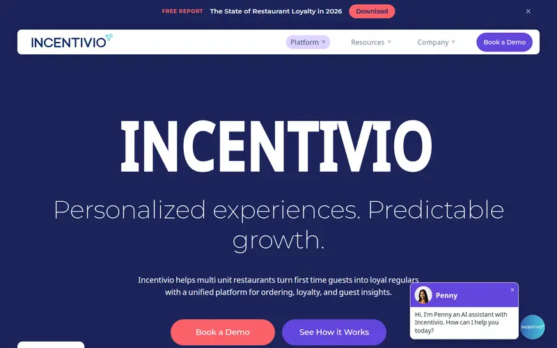 Incentivio homepage, 14 October 2026